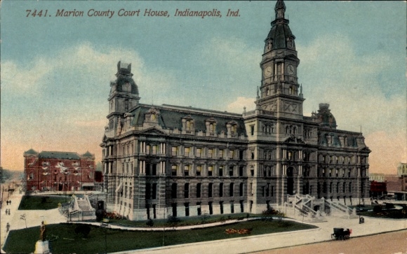 Postcard Indianapolis Indiana USA, Marion County Courthouse