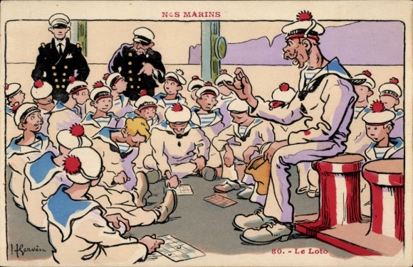 Artist AK French soldiers, marines, soldier life, lotus