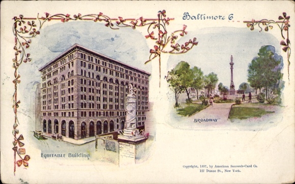 PC Baltimore, Maryland, USA, Equitable Building, Broadway
