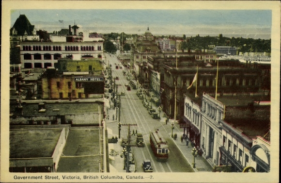 Postcard Victoria British Columbia Canada, Government Street