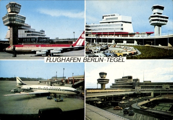 Postcard Berlin Tegel, Airport, TXL, Air France, Aeroamerica