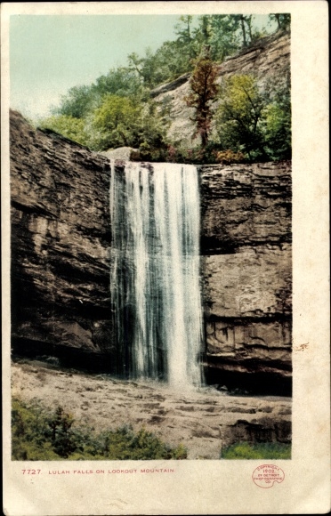 Postcard Lulah Falls at Lookout Mountain Tennessee USA