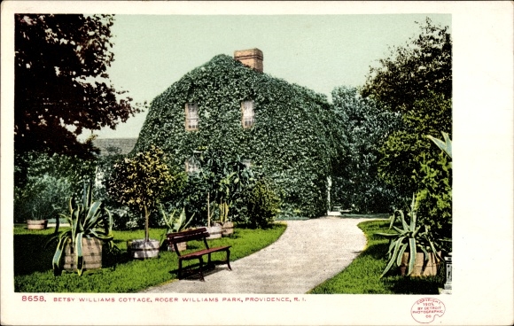 Postcard Providence Rhode Island USA, Betsey Williams Cottage, Roger Williams Park