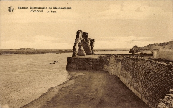 Postcard Mossoul Iraq, Mission Dominicaine de Mesopotamia, Le Tygre