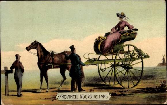 Postcard North Holland Netherlands, carriage