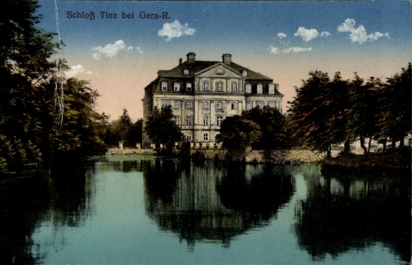 Postcard Tinz Gera in Thuringia, Castle
