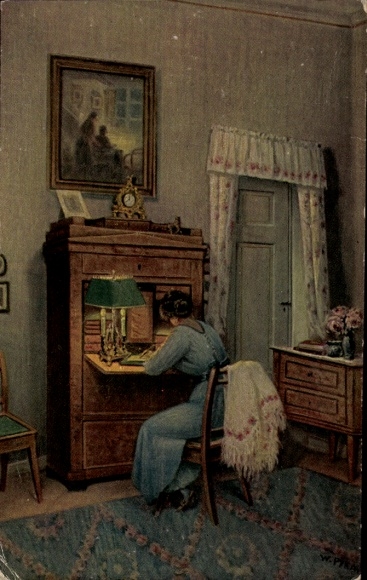 Artist Postcard Pyka, The Letter