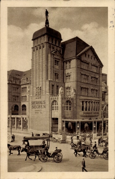 Berlin Tiergarten, carriage, Potsdamer Platz, Bierhaus Siechen