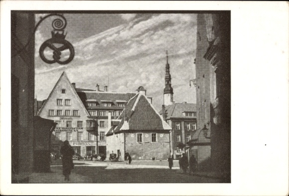 Postcard Tallinn Reval Estonia, old town