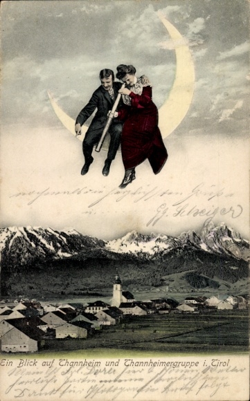 Postcard Tannheim in Tirol, general view, Tannheimer Group