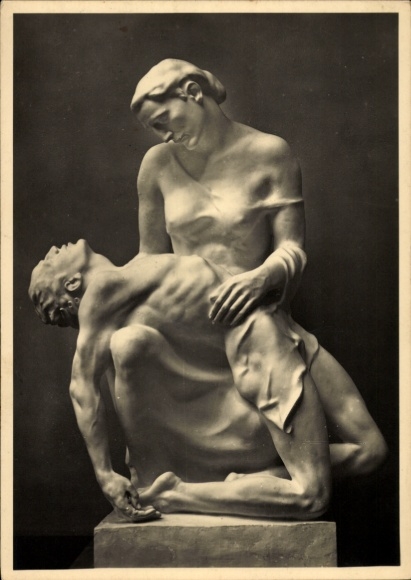 Artwork by Josef Thorak, Pietà, Dying Man, HDK 415, Photo Hoffmann