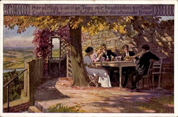 Artist Postcard Hey, Paul, Autumn, No. 1, Party in the Inn