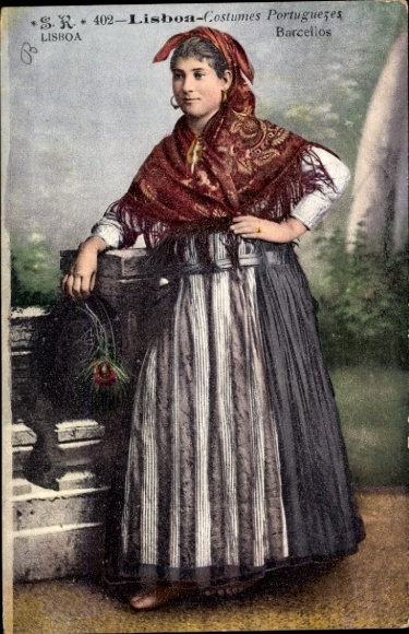 Postcard Lisboa Lisbon Portugal, Costumes Portugueses