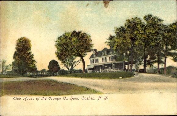 Postcard Goshen Indiana USA, Orange Co. Hunt Clubhouse