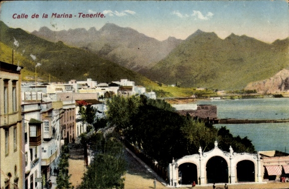 Postcard Santa Cruz de Tenerife Tenerife Canary Islands Spain, Calle de la Marina