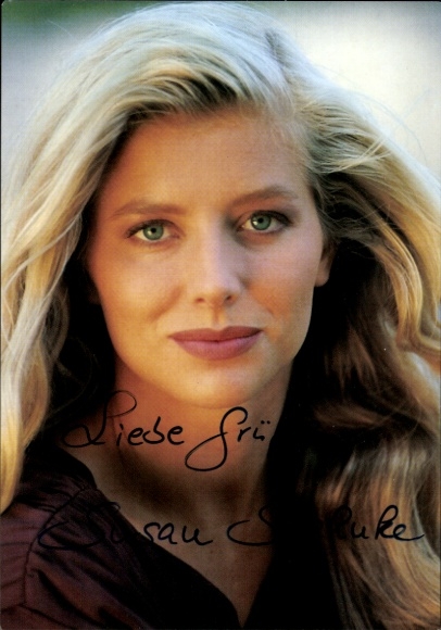 Postcard actress Susan Stahnke, portrait, autograph, ARD, Tagesschau presenter