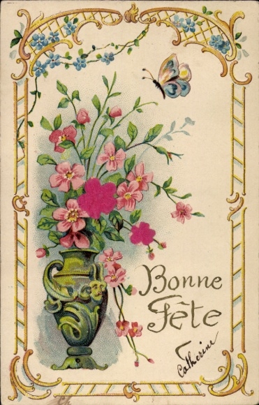 Embosser material, congratulations, flowers in a vase