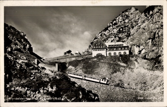 Bayrischzell in the Mangfall Mountains, Upper Bavaria, Wendelstein Railway with mountain hotel
