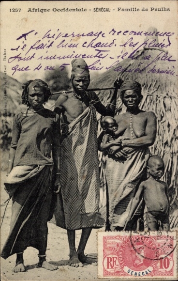 Postcard Senegal, Scenes et Types, Peulhs, Locals