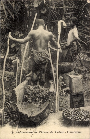 Indigenous people during palm oil production