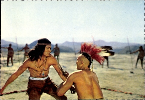 Postcard actors Ricardo Rodríguez, Dan Martin, film scene The Last of ...