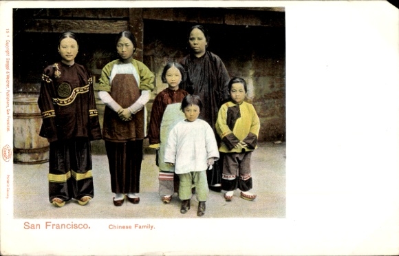 PC San Francisco California USA, Chinatown, Chinese Family, Earthquake April 18, 1906