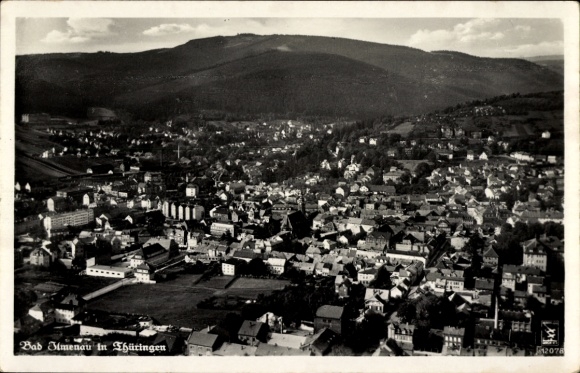 Ilmenau, Thuringia, general view of the city, aerial photograph
