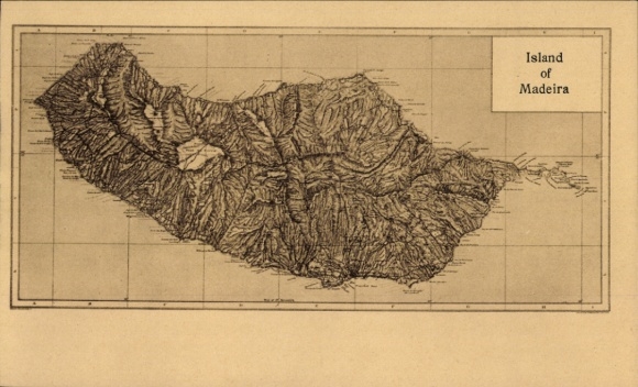Maps of Madeira Island, Portugal, bird's-eye view