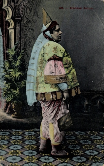 Judaica Postcard Grosse Juive, Jewish woman in traditional costume