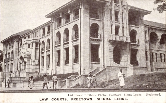 Postcard Freetown Sierra Leone, Courthouse