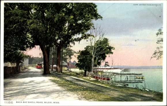 Postcard Biloxi Mississippi USA, Back Bay Shell Road