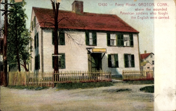 Postcard Groton Connecticut USA, Avery House
