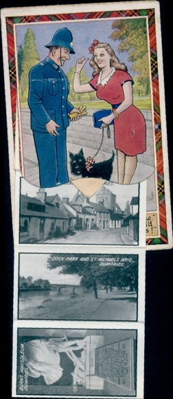 Leporello Postcard Dumfries Scotland, Dock Park, St. Michaels Brig, Burns Mausoleum