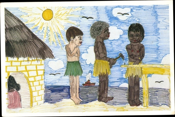 Artist Postcard Helpt help, Rotary International, SOS Children's Villages in Honduras