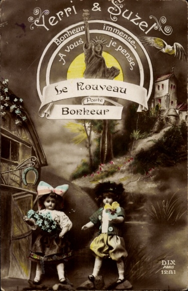 Postcard France, Yerri et Suzel, Le Nouveau Porte Bonheur