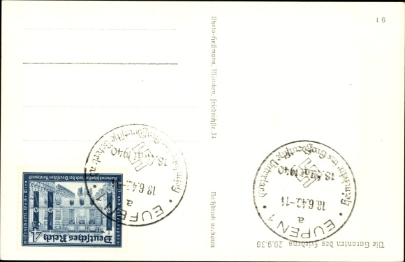 Postcard Adolf Hitler und Benito Mussolini, Staatstreffen 1939 - Photo ...