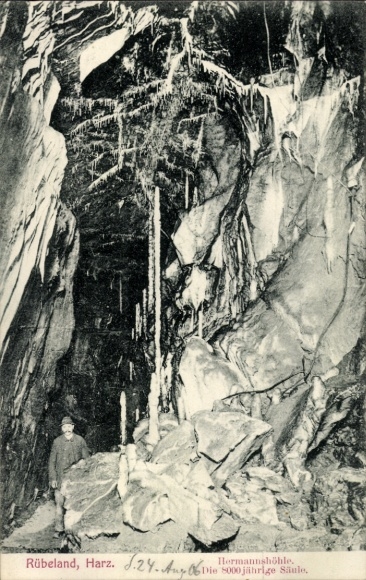 Postcard Rübeland Oberharz am Brocken, Hermannshöhle