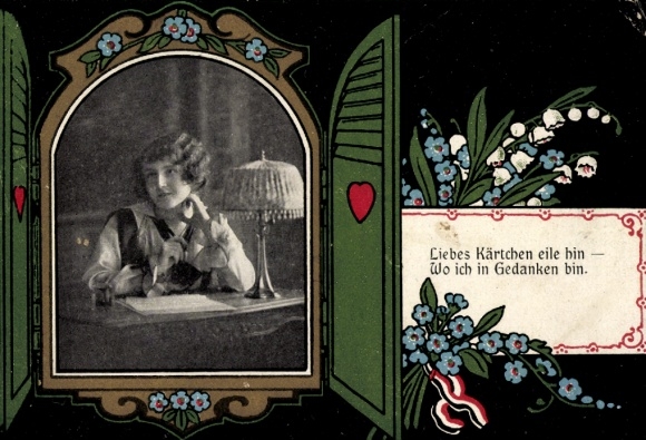 Postcard Eresing in Bavaria, aerial photograph, view of the town and surroundings