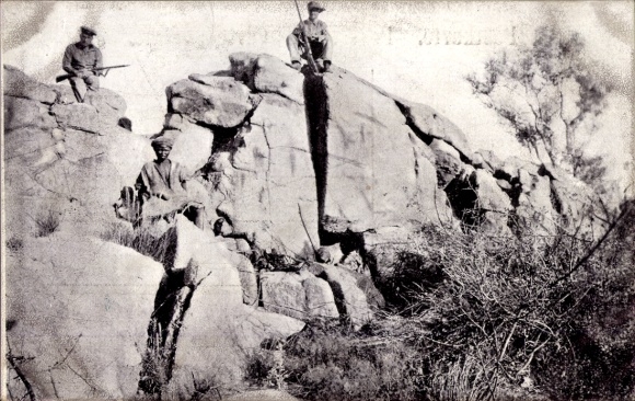 Postcard Namibia German South West Africa, the stormed cliffs at Etiro
