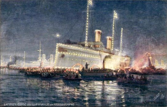 6 artists' PCs in an envelope: Kiel Week by Alex Kircher, Oilette series