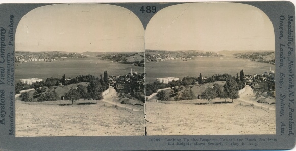 Stereo photo Scutari Shkodra Albania, view of the Bospurus