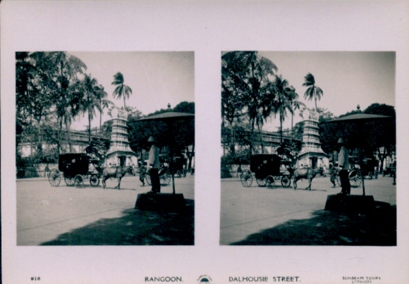 Stereo Photo Yangon Rangoon Myanmar, Dalhousie Street