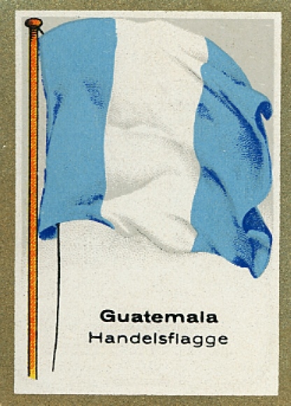 Collective image flags non-European. Countries No. 307, merchant flag Guatemala