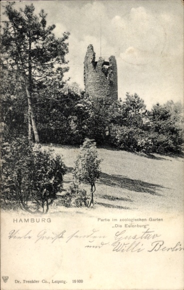 Postcard Hamburg Eimsbüttel Stellingen, Eulenburg in the Zoological Garden