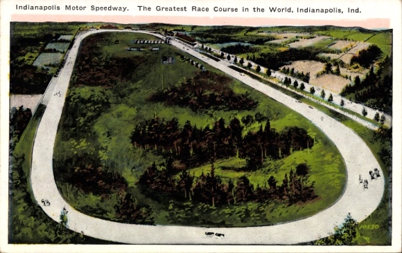 Postcard Indianapolis Indiana, Motor Speedway, Race Course