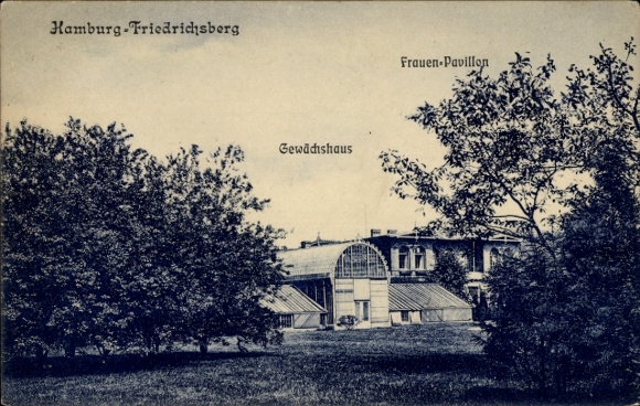 Hamburg Wandsbek Eilbek District Hospital, Friedrichsberg Hospital, Greenhouse, Women's Pavilion