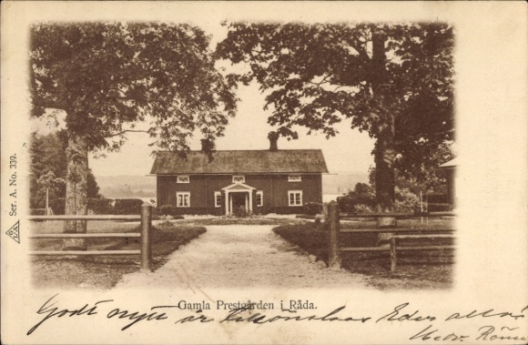 Postcard Råda Sweden, Gamla Prestgarden