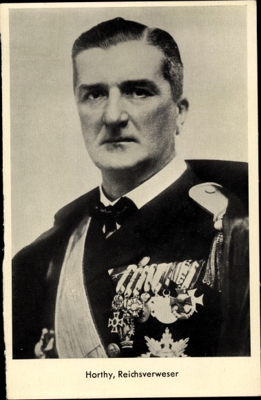 PC Admiral Miklos von Horthy, Imperial Administrator of Hungary, portrait, medal