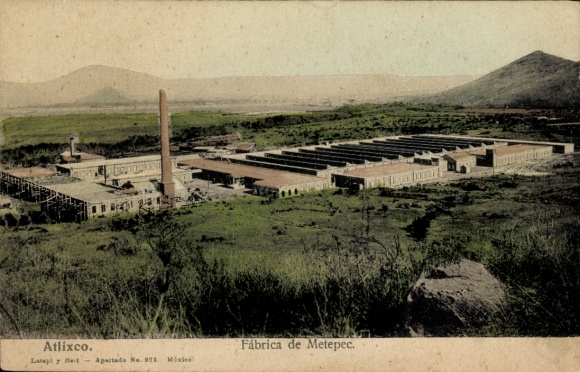 Postcard Atlixco Mexico, Metepec factory
