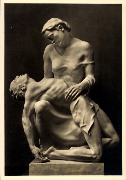 Artwork by Josef Thorak, Pietà, Dying Man, HDK 415, Photo Hoffmann